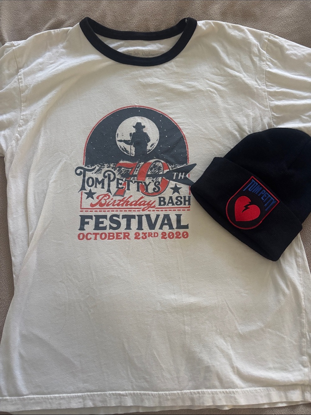 TOM PETTY 70th Birthday Bash Shirt & Beanie COMBO 2020 🎸